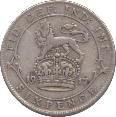 1917 SIXPENCE ( FINE ) - SIXPENCE - Cambridgeshire Coins