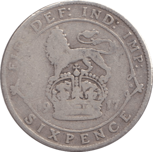 1917 SIXPENCE ( FINE ) - WORLD COINS - Cambridgeshire Coins