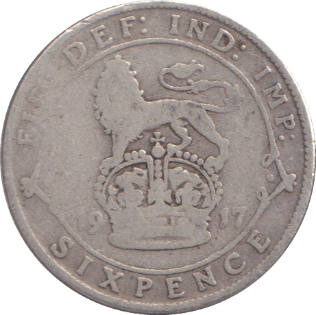 1917 SIXPENCE ( FINE ) - WORLD COINS - Cambridgeshire Coins