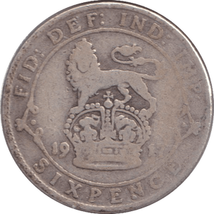 1917 SIXPENCE ( NF ) - SIXPENCE - Cambridgeshire Coins