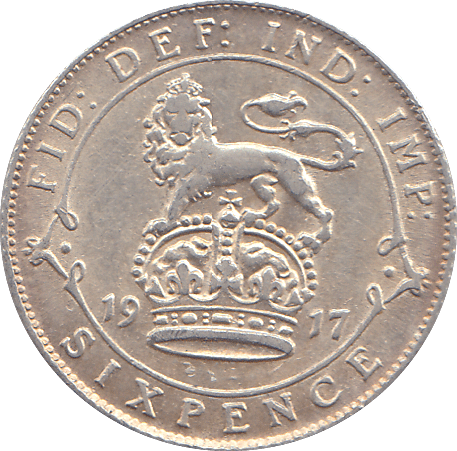 1917 SIXPENCE ( VF ) - SIXPENCE - Cambridgeshire Coins