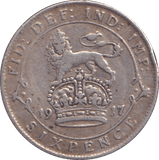 1917 SIXPENCE ( VF ) - SIXPENCE - Cambridgeshire Coins