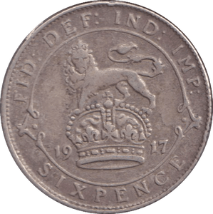 1917 SIXPENCE ( VF ) - SIXPENCE - Cambridgeshire Coins