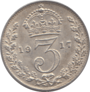 1917 THREEPENCE ( AUNC ) - THREEPENCE - Cambridgeshire Coins