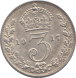 1917 THREEPENCE ( AUNC ) - THREEPENCE - Cambridgeshire Coins