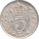 1917 THREEPENCE ( AUNC ) - THREEPENCE - Cambridgeshire Coins