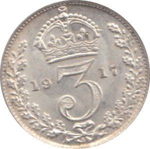 1917 THREEPENCE ( AUNC ) - THREEPENCE - Cambridgeshire Coins