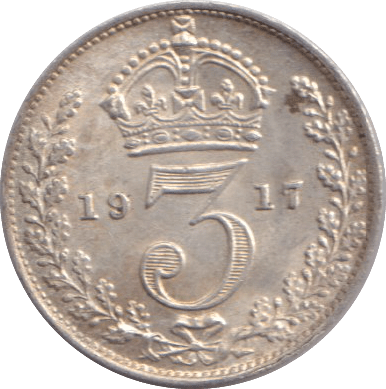 1917 THREEPENCE ( AUNC ) - WORLD COINS - Cambridgeshire Coins