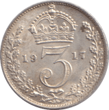 1917 THREEPENCE ( AUNC ) - WORLD COINS - Cambridgeshire Coins