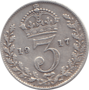 1917 THREEPENCE ( F ) - WORLD COINS - Cambridgeshire Coins
