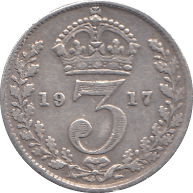 1917 THREEPENCE ( FINE ) - THREEPENCE - Cambridgeshire Coins