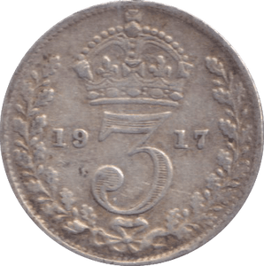 1917 THREEPENCE ( FINE ) - THREEPENCE - Cambridgeshire Coins