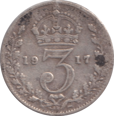 1917 THREEPENCE ( FINE ) - THREEPENCE - Cambridgeshire Coins