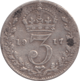 1917 THREEPENCE ( FINE ) - THREEPENCE - Cambridgeshire Coins
