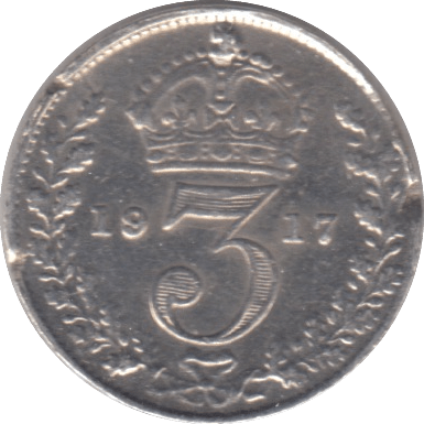 1917 THREEPENCE ( FINE ) - THREEPENCE - Cambridgeshire Coins