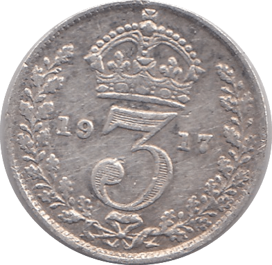 1917 THREEPENCE ( FINE ) - THREEPENCE - Cambridgeshire Coins
