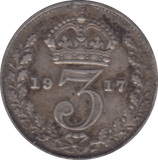 1917 THREEPENCE ( FINE ) - THREEPENCE - Cambridgeshire Coins