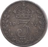 1917 THREEPENCE ( FINE ) - THREEPENCE - Cambridgeshire Coins