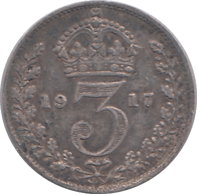 1917 THREEPENCE ( FINE ) - THREEPENCE - Cambridgeshire Coins