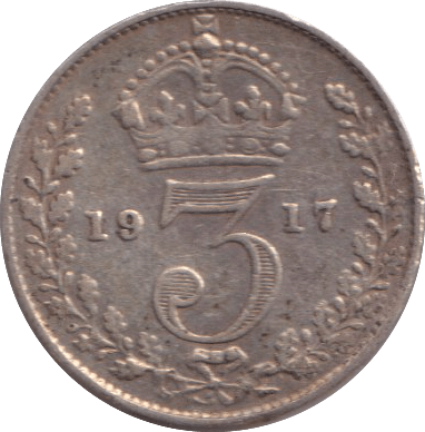 1917 THREEPENCE ( FINE ) - THREEPENCE - Cambridgeshire Coins
