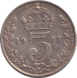 1917 THREEPENCE ( FINE ) - THREEPENCE - Cambridgeshire Coins