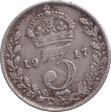 1917 THREEPENCE ( GF ) - THREEPENCE - Cambridgeshire Coins