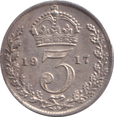 1917 THREEPENCE ( GVF ) - THREEPENCE - Cambridgeshire Coins