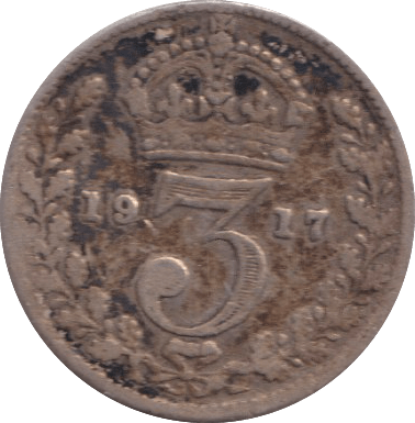 1917 THREEPENCE ( NF ) - THREEPENCE - Cambridgeshire Coins