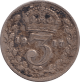 1917 THREEPENCE ( NF ) - THREEPENCE - Cambridgeshire Coins
