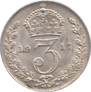 1917 THREEPENCE ( UNC ) - THREEPENCE - Cambridgeshire Coins