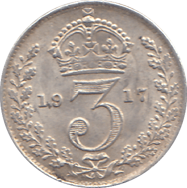 1917 THREEPENCE ( UNC ) - THREEPENCE - Cambridgeshire Coins
