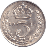 1917 THREEPENCE ( UNC ) - THREEPENCE - Cambridgeshire Coins