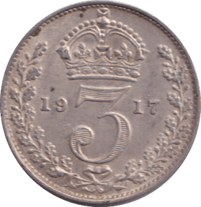 1917 THREEPENCE ( VF ) - THREEPENCE - Cambridgeshire Coins