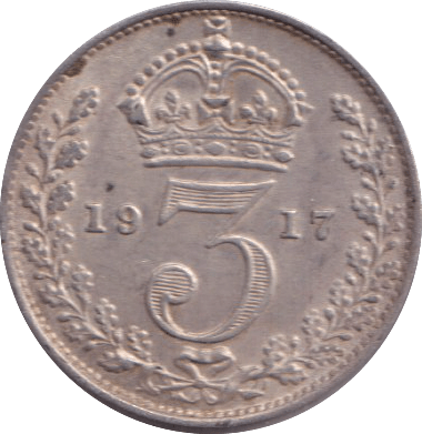 1917 THREEPENCE ( VF ) - THREEPENCE - Cambridgeshire Coins
