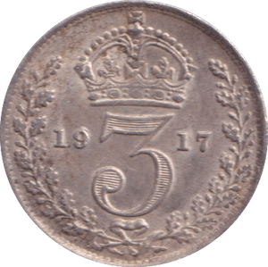 1917 THREEPENCE ( VF ) - THREEPENCE - Cambridgeshire Coins