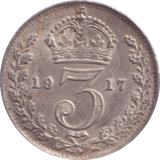 1917 THREEPENCE ( VF ) - THREEPENCE - Cambridgeshire Coins
