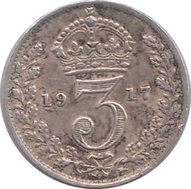 1917 THREEPENCE ( VF ) - THREEPENCE - Cambridgeshire Coins
