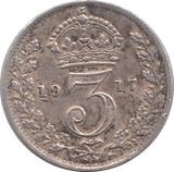1917 THREEPENCE ( VF ) - THREEPENCE - Cambridgeshire Coins