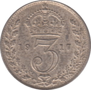 1917 THREEPENCE ( VF ) - THREEPENCE - Cambridgeshire Coins