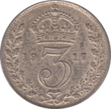 1917 THREEPENCE ( VF ) - THREEPENCE - Cambridgeshire Coins