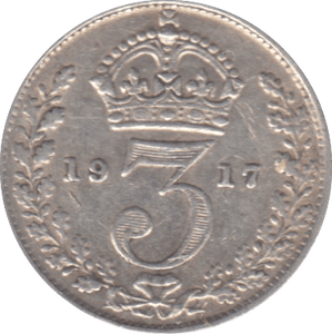 1917 THREEPENCE ( VF ) - THREEPENCE - Cambridgeshire Coins