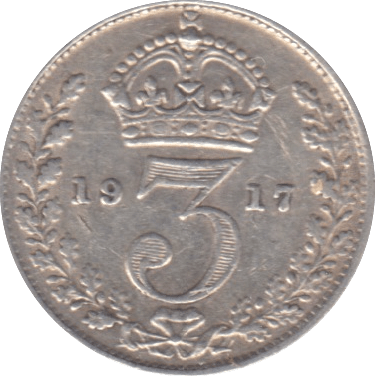 1917 THREEPENCE ( VF ) - THREEPENCE - Cambridgeshire Coins