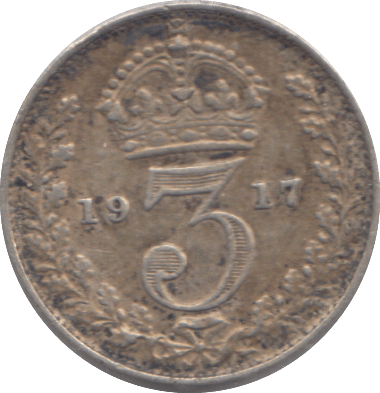 1917 THREEPENCE ( VF ) - THREEPENCE - Cambridgeshire Coins