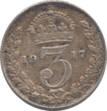 1917 THREEPENCE ( VF ) - THREEPENCE - Cambridgeshire Coins