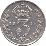 1917 THREEPENCE ( VF ) - THREEPENCE - Cambridgeshire Coins