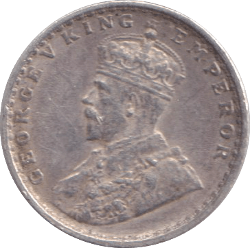 1917 TWO ANNAS INDIA - WORLD COINS - Cambridgeshire Coins