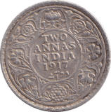 1917 TWO ANNAS INDIA - WORLD COINS - Cambridgeshire Coins