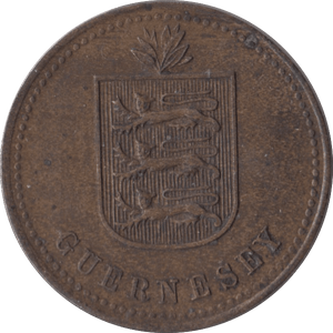 1918 4 DOUBLES GUERNSEY - SILVER WORLD COINS - Cambridgeshire Coins