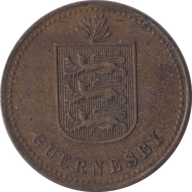 1918 4 DOUBLES GUERNSEY - SILVER WORLD COINS - Cambridgeshire Coins