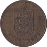 1918 4 DOUBLES GUERNSEY - SILVER WORLD COINS - Cambridgeshire Coins